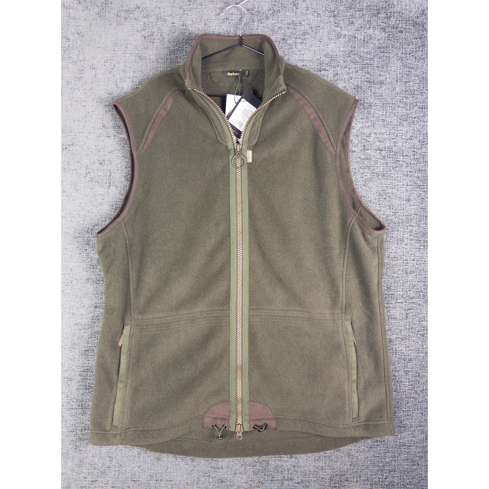 Nwt Barbour Langdale Fleece Vest Mens 2xl Olive Full Zip British Heritage